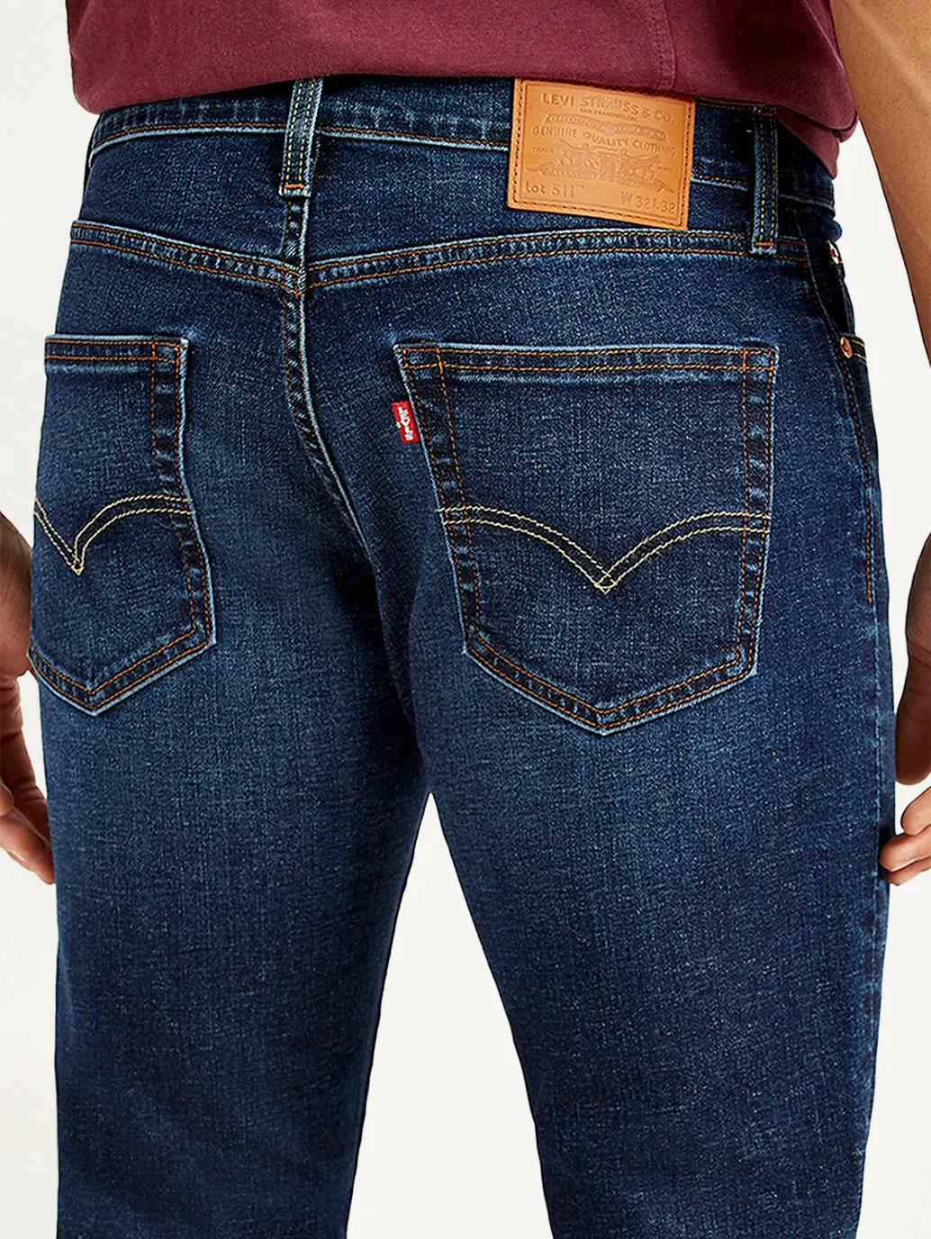 Men's 511 Dark Blue Slim Fit Mid Rise Jeans