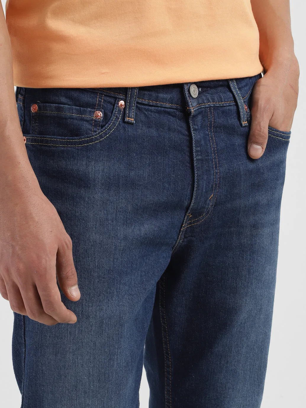 Men's 511 Dark Blue Slim Fit Mid Rise Jeans