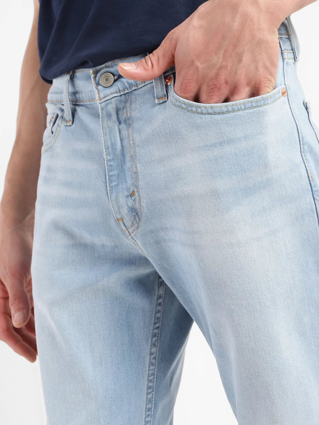Men's 511 Light Blue Slim Fit Mid Rise Jeans