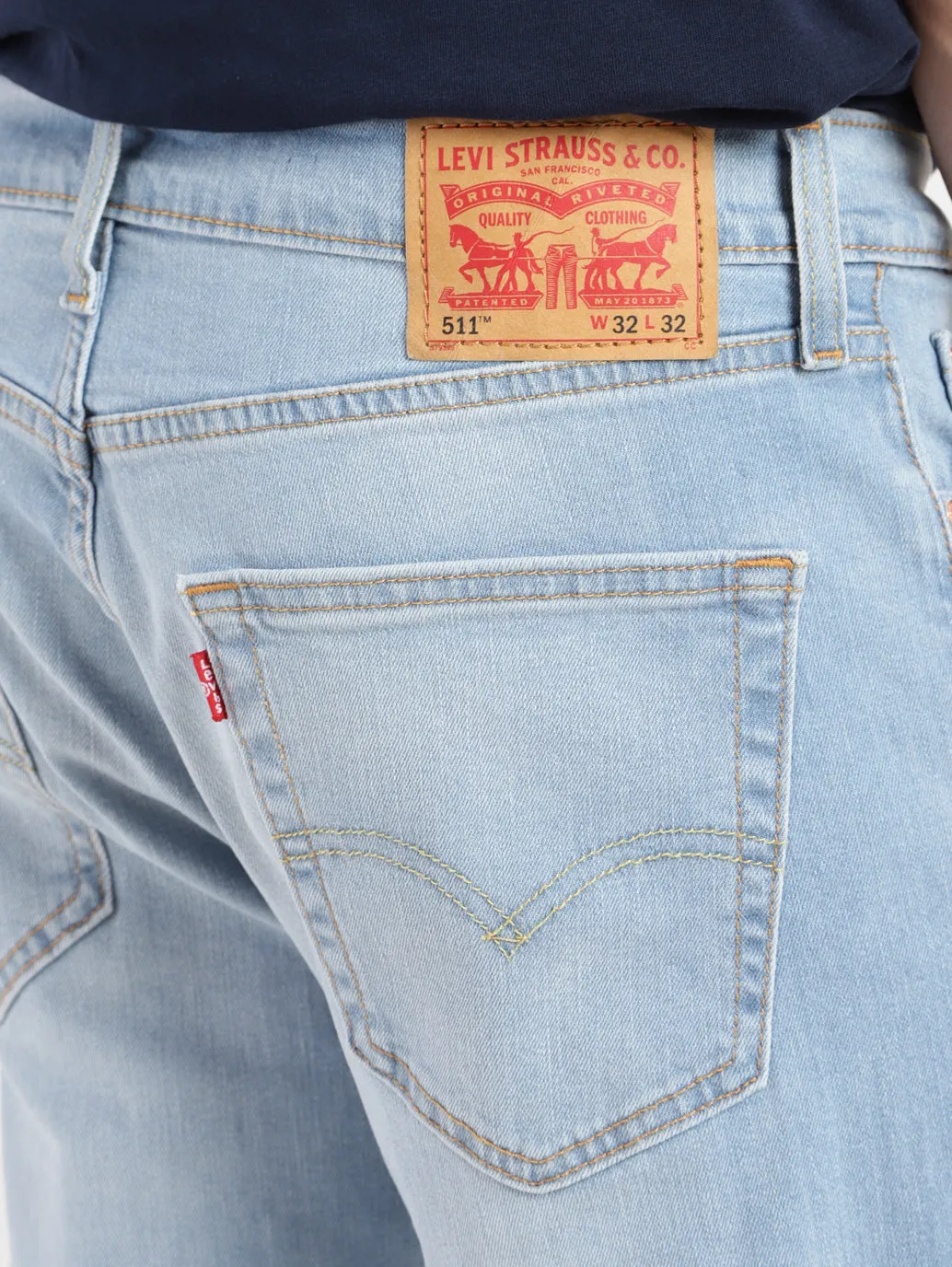 Men's 511 Light Blue Slim Fit Mid Rise Jeans
