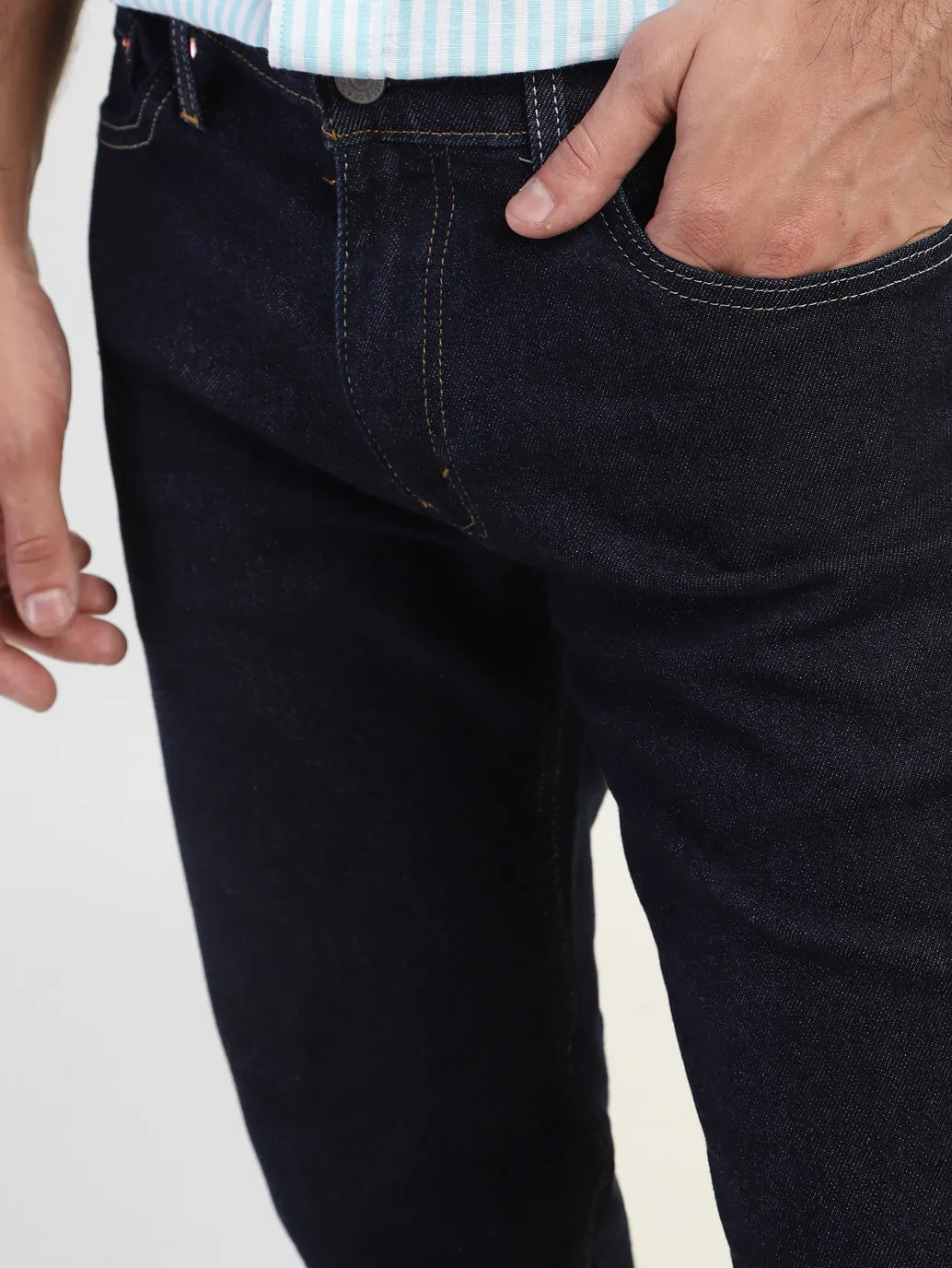 Men's 511 Navy Blue Slim Fit Mid Rise Jeans