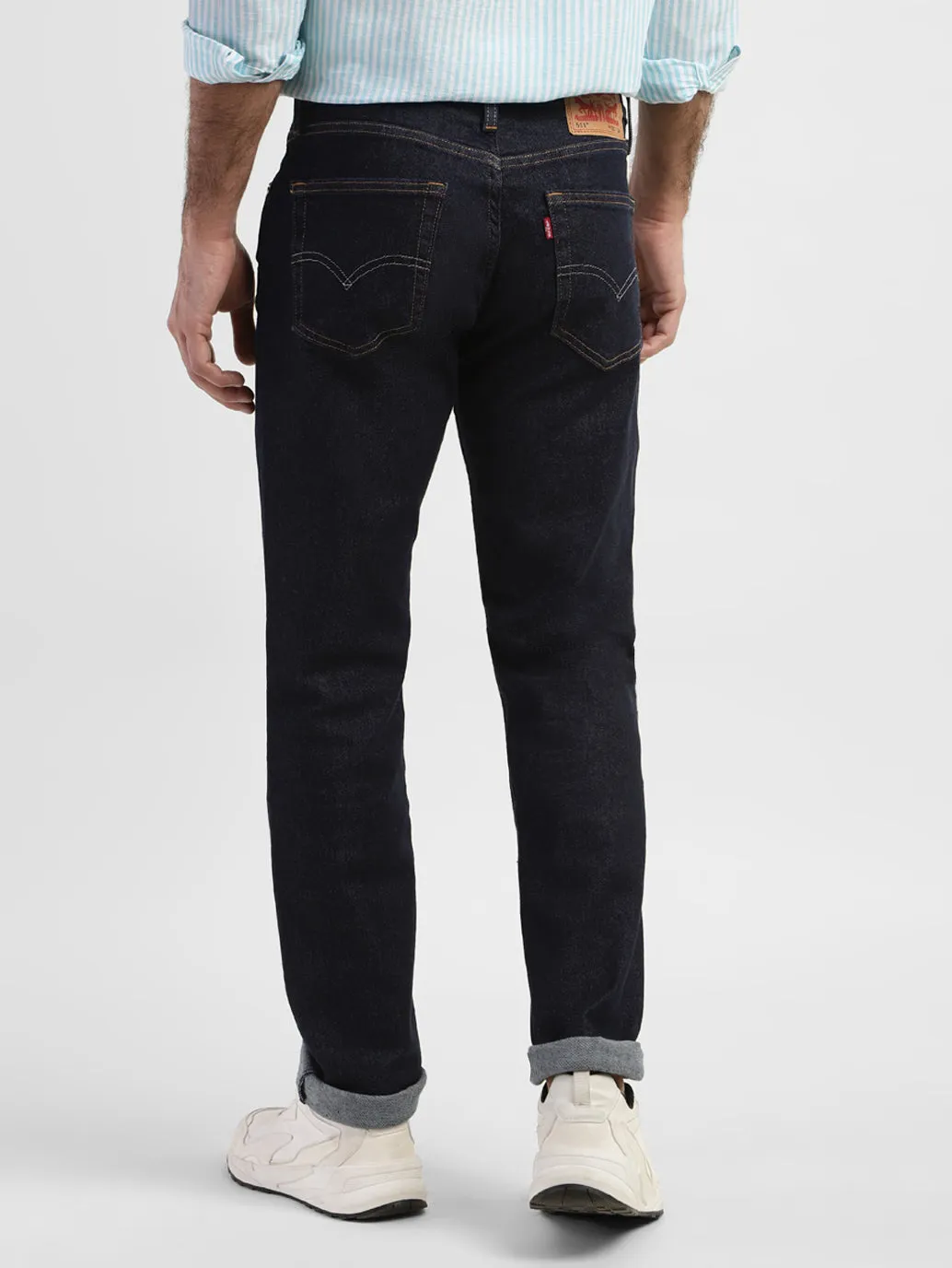 Men's 511 Navy Blue Slim Fit Mid Rise Jeans