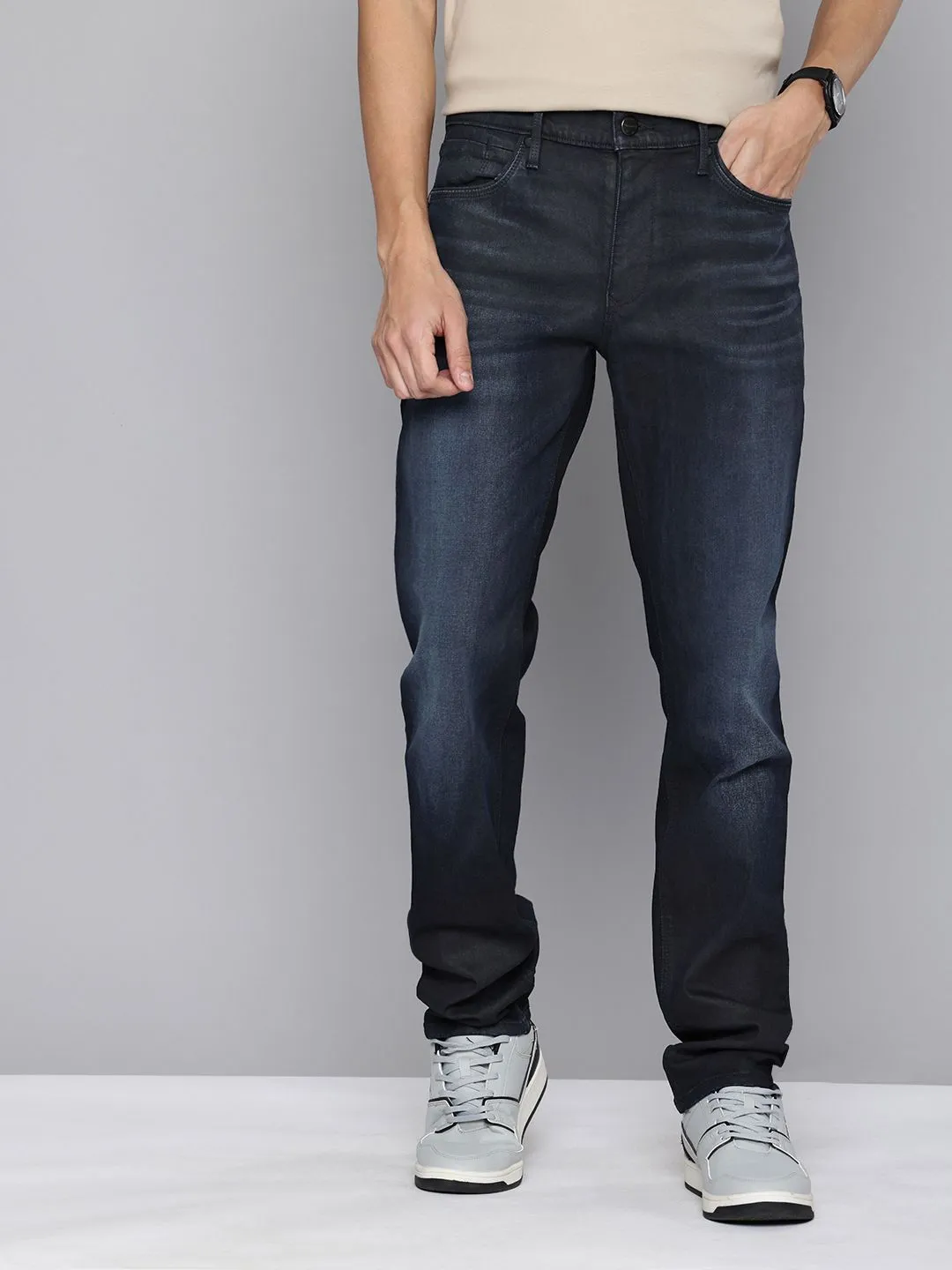 Men's 511 Navy Blue Slim Fit Mid Rise Jeans