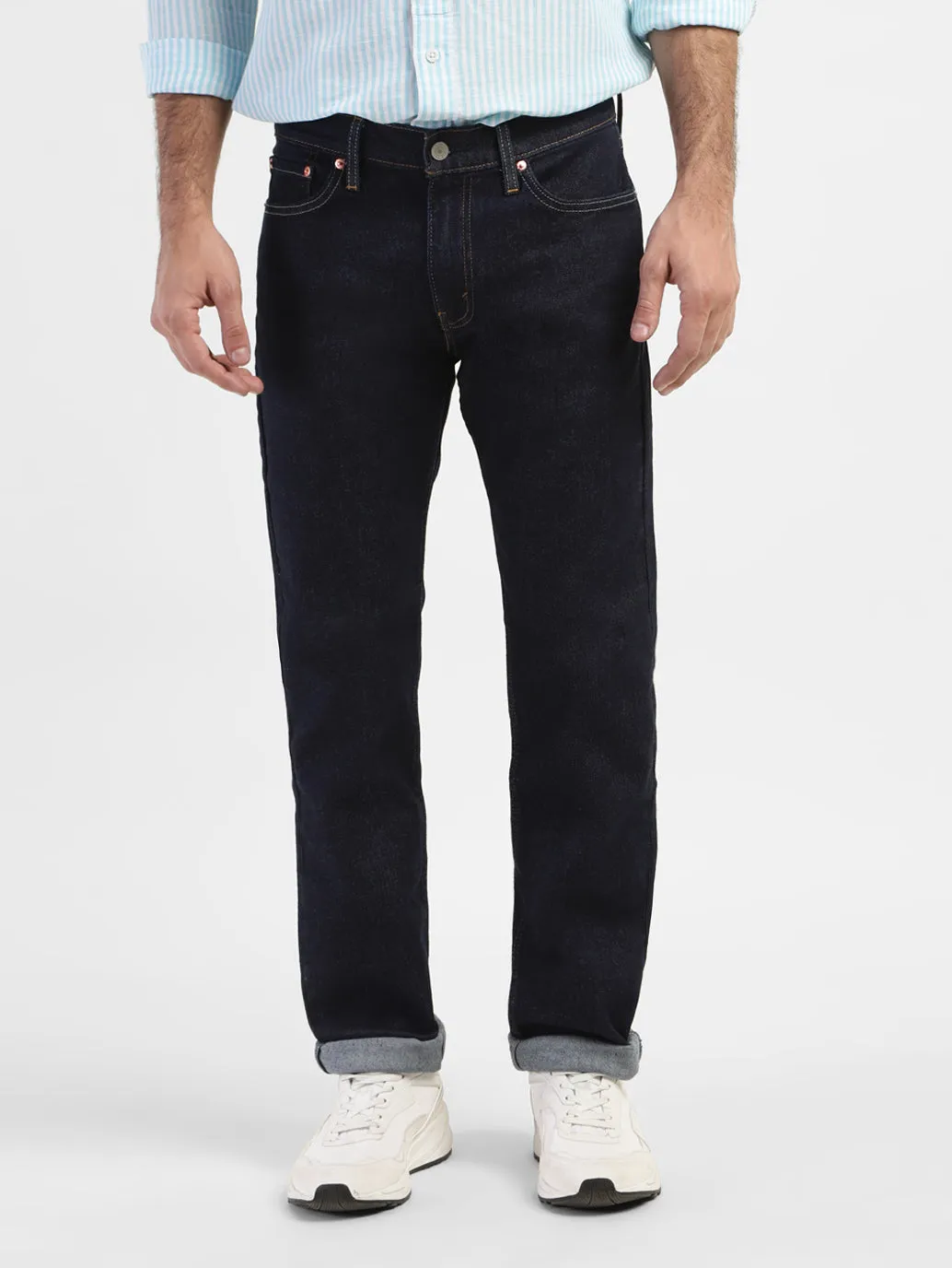 Men's 511 Navy Blue Slim Fit Mid Rise Jeans