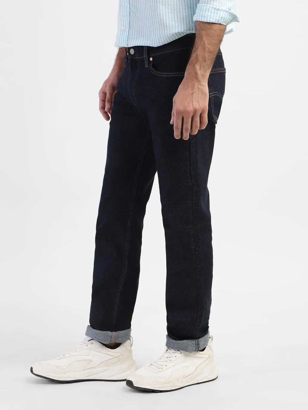 Men's 511 Navy Blue Slim Fit Mid Rise Jeans