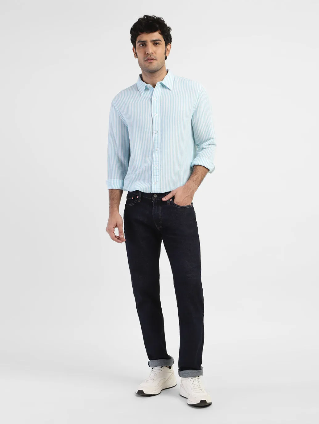 Men's 511 Navy Blue Slim Fit Mid Rise Jeans