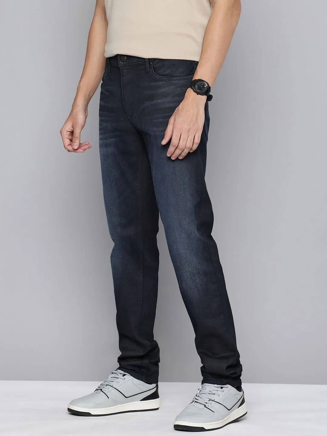 Men's 511 Navy Blue Slim Fit Mid Rise Jeans