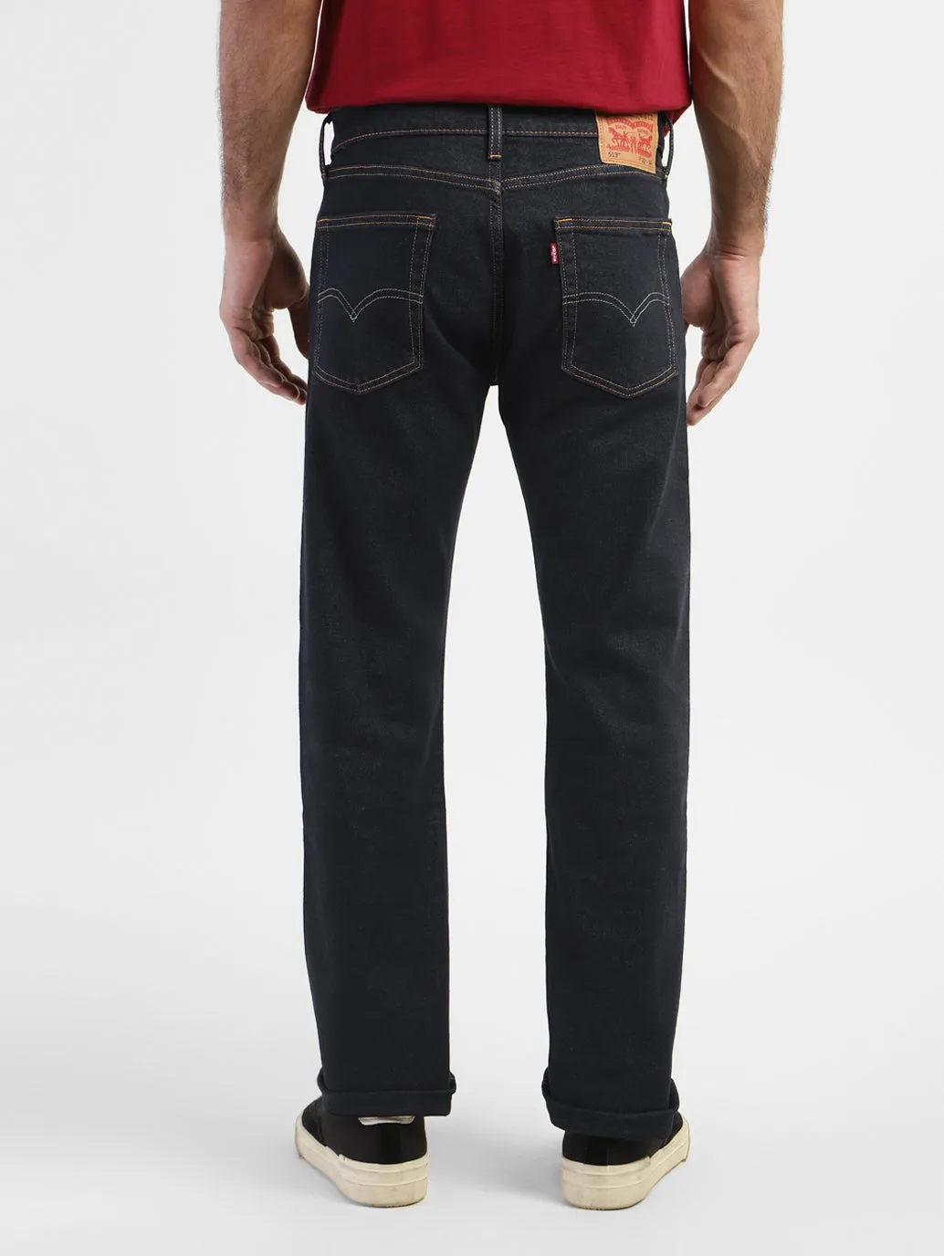 Men's 513 Navy Blue Slim Fit Mid Rise Jeans