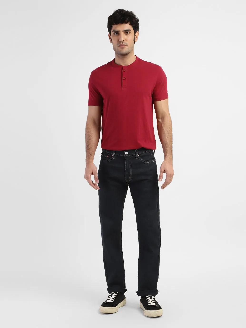 Men's 513 Navy Blue Slim Fit Mid Rise Jeans