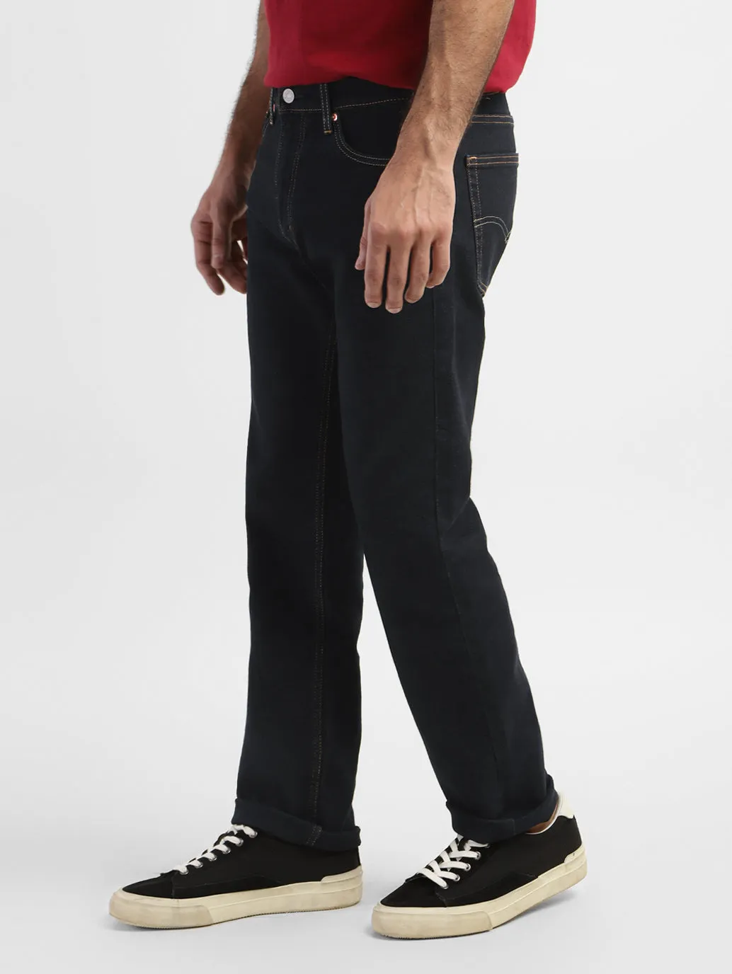 Men's 513 Navy Blue Slim Fit Mid Rise Jeans