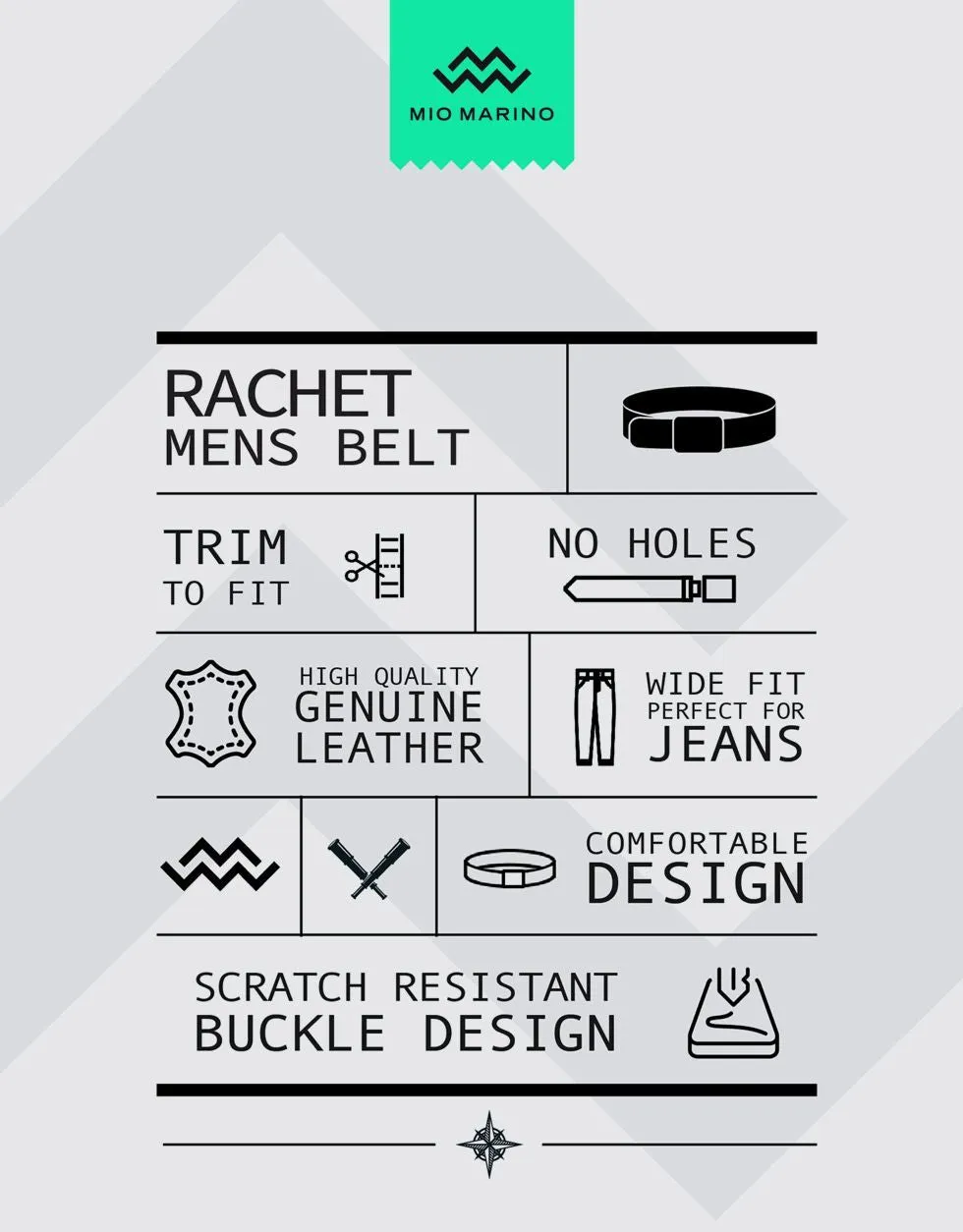 Men's Drover Ratchet Leather Belt