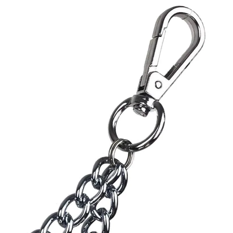 Metal Punk Rock Layered Chain Keychain
