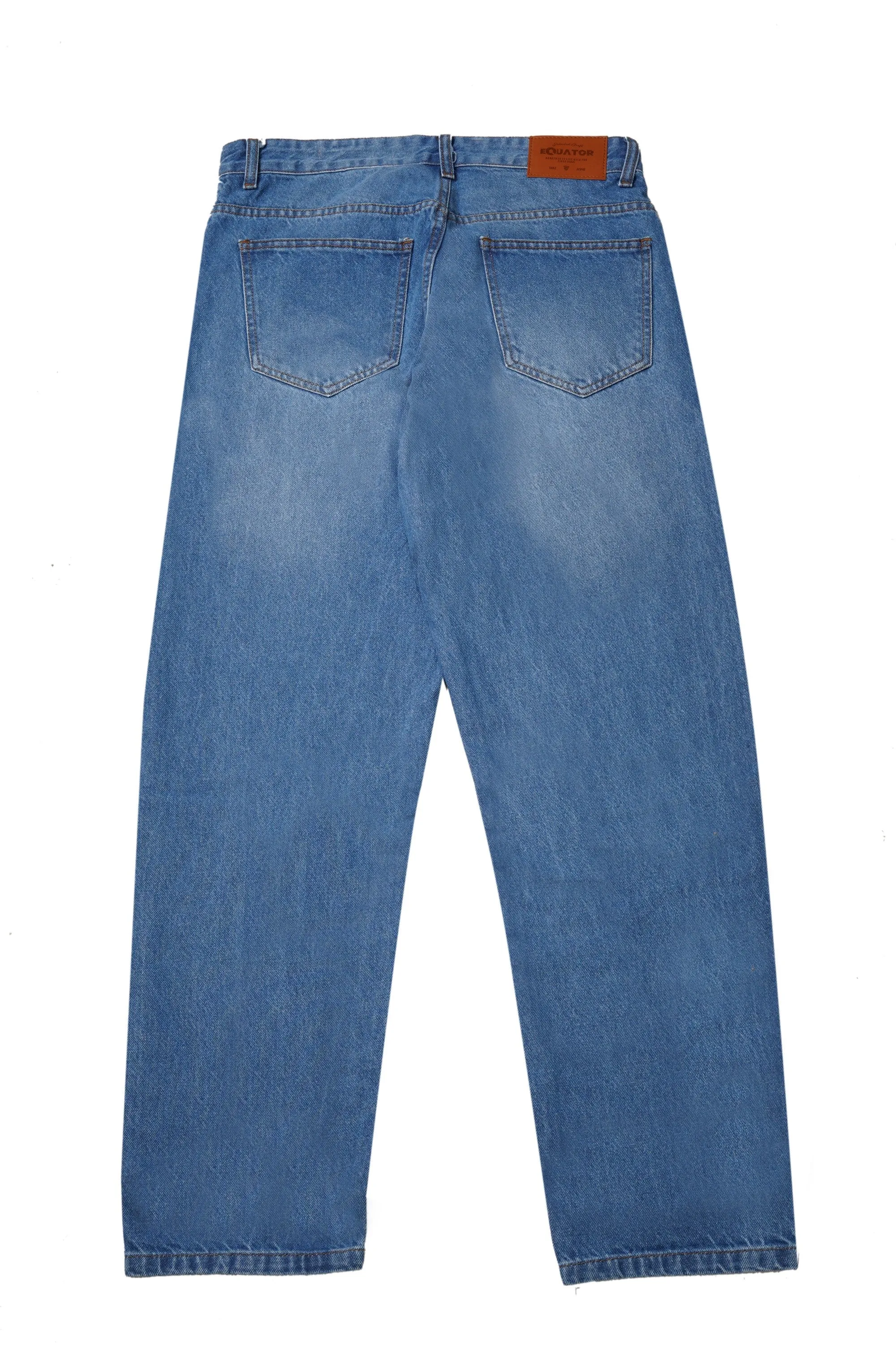 Mid Blue Cropped Fit Jeans