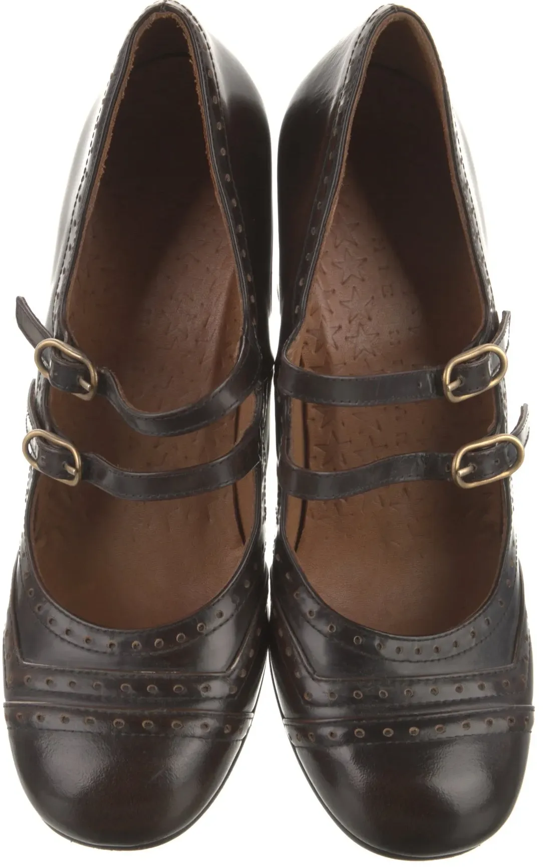 Mihara Yasuhiro Japan. Chie Mihara Dark Brown Straps Style Shoes SZ40 US:10
