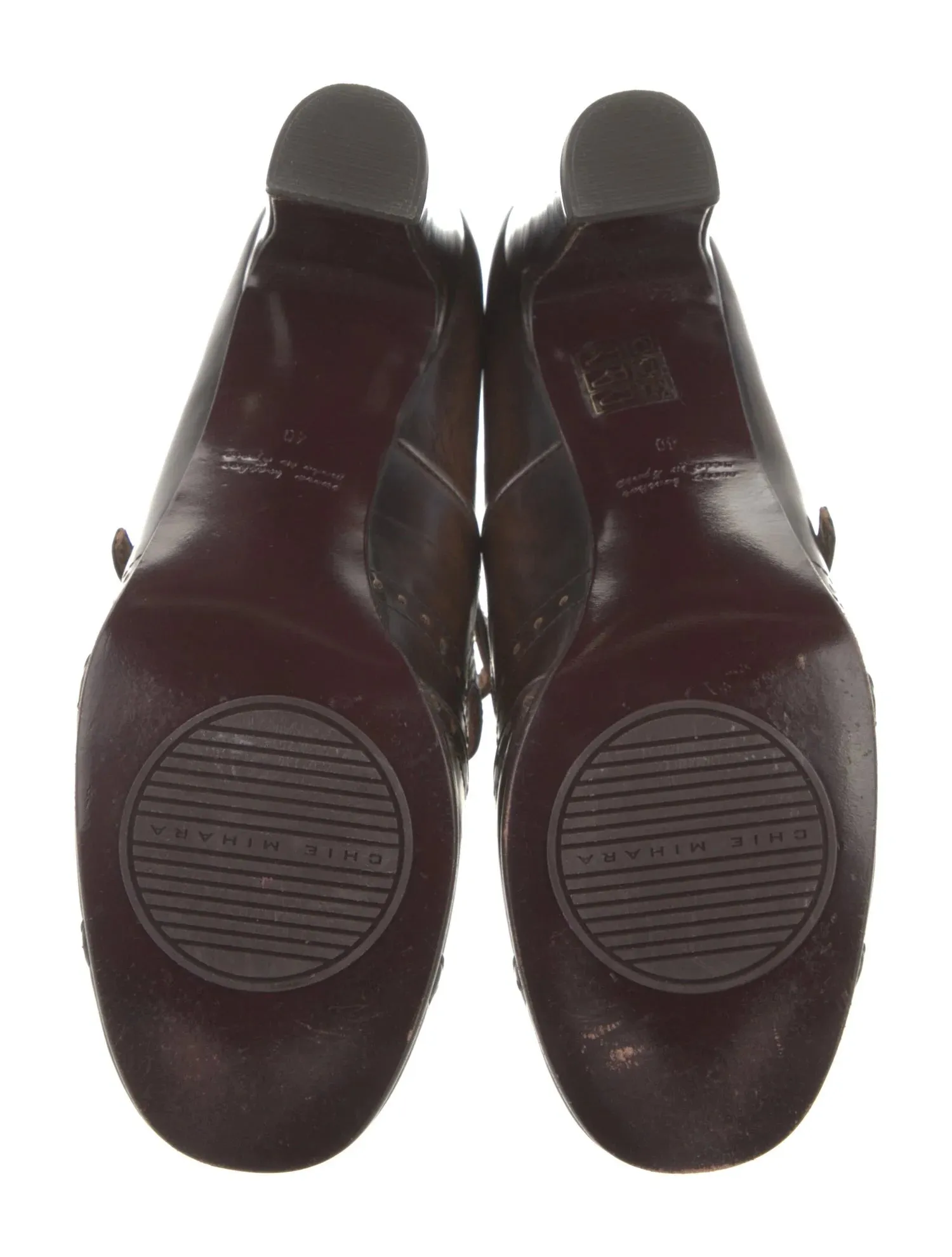 Mihara Yasuhiro Japan. Chie Mihara Dark Brown Straps Style Shoes SZ40 US:10