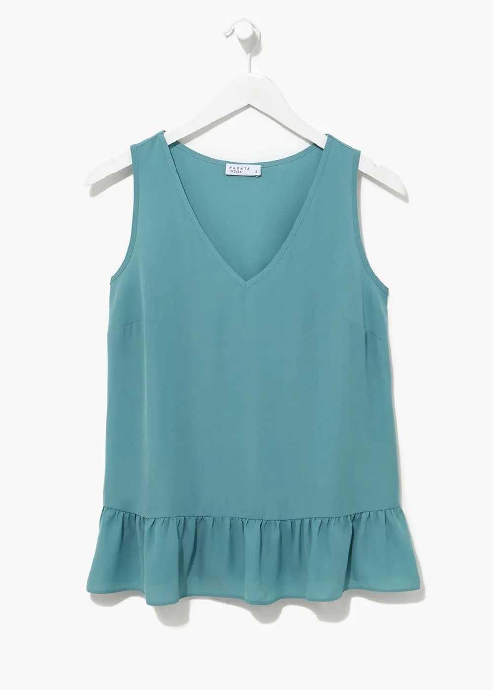 Mint Peplum Hem Longline Vest