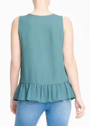 Mint Peplum Hem Longline Vest