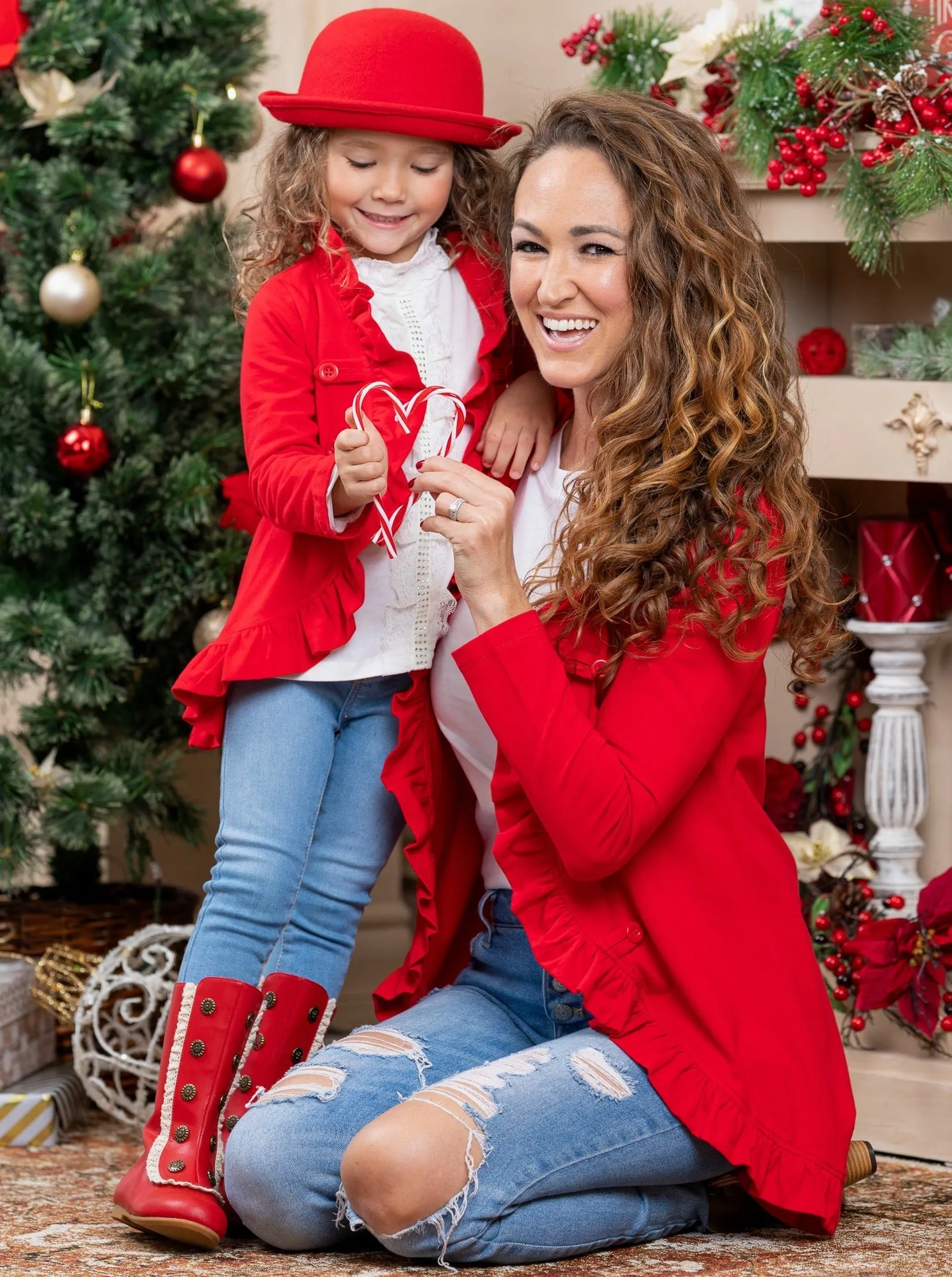 Mommy and Me Besties Blazer Ruffle Cardigan