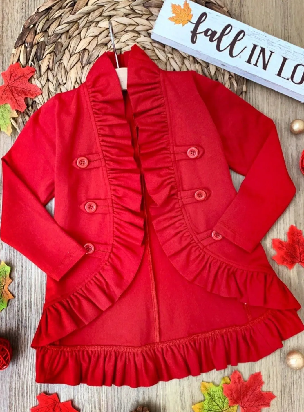 Mommy and Me Besties Blazer Ruffle Cardigan