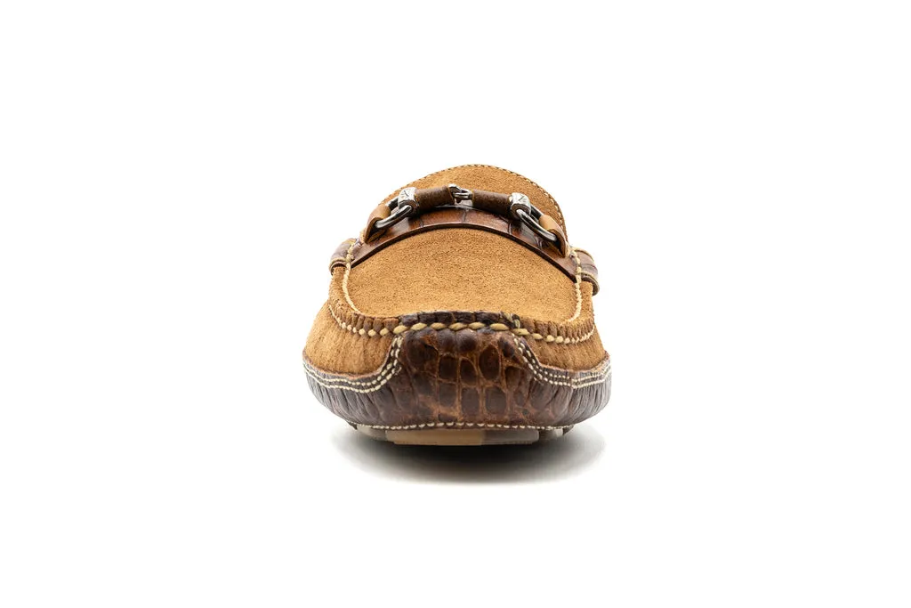 Monte Carlo Water Repellent Suede Horse Bit Driving Loafers