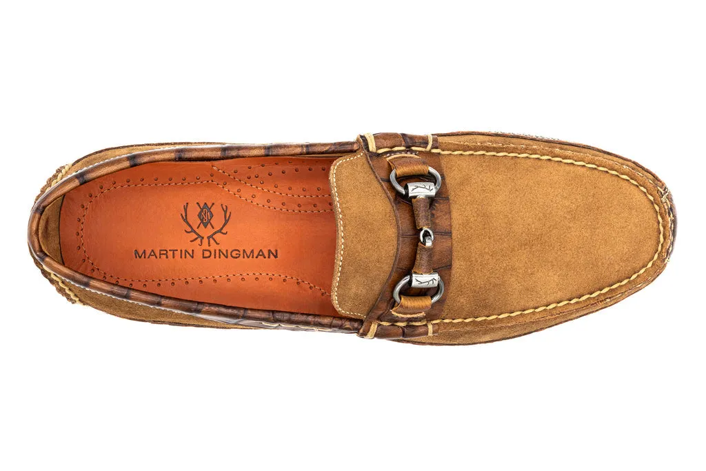 Monte Carlo Water Repellent Suede Horse Bit Driving Loafers