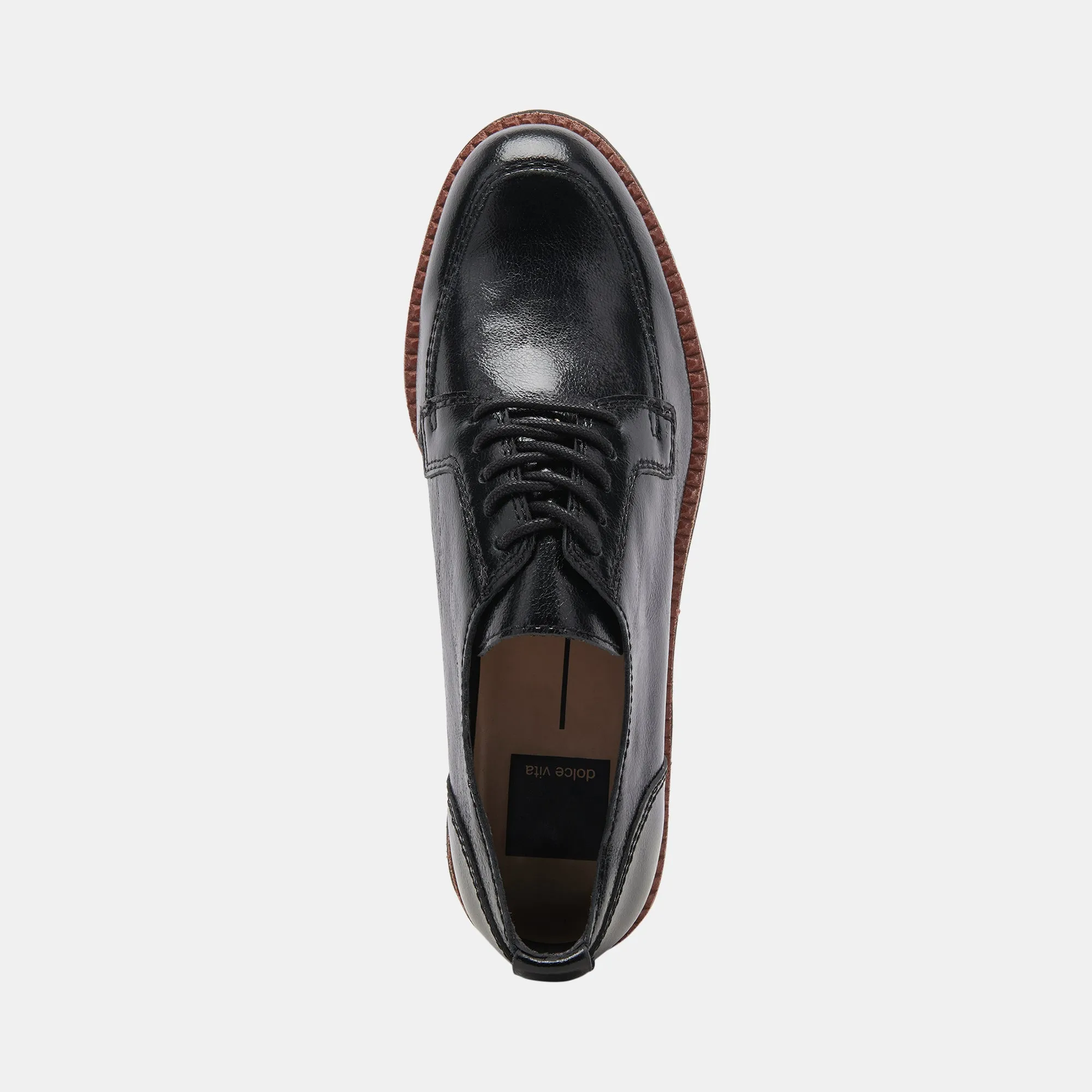 MORNA OXFORDS MIDNIGHT CRINKLE PATENT