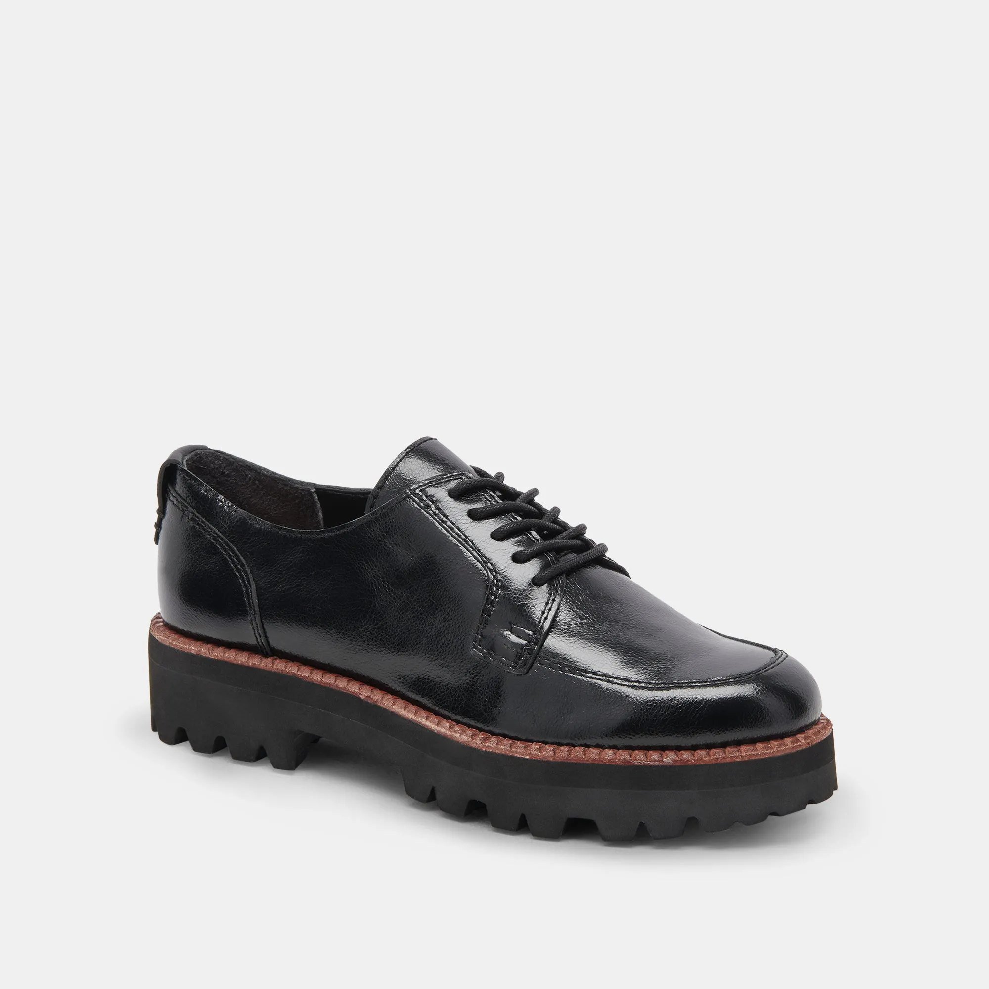 MORNA OXFORDS MIDNIGHT CRINKLE PATENT