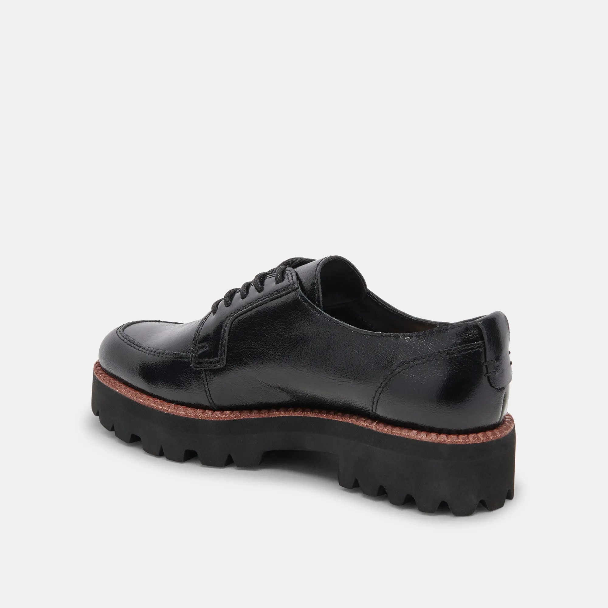 MORNA OXFORDS MIDNIGHT CRINKLE PATENT