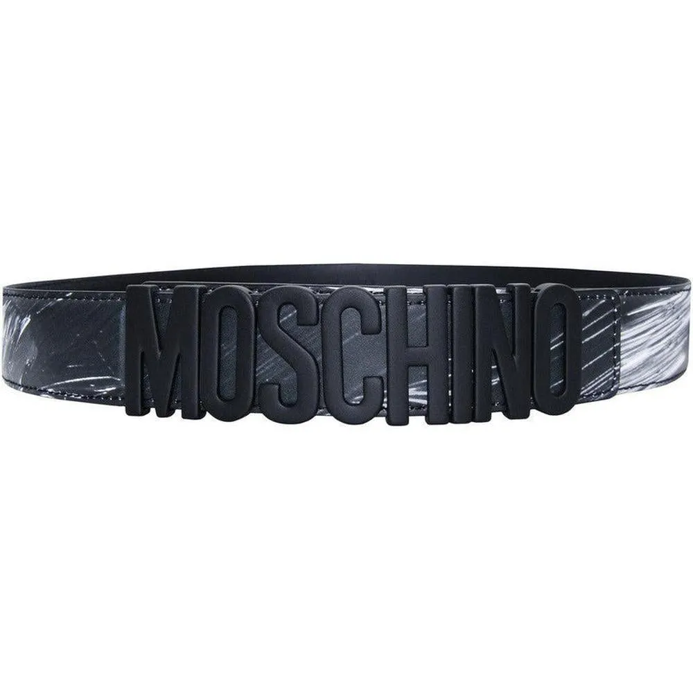 Moschino Couture Painted Moschino Calfskin Belt