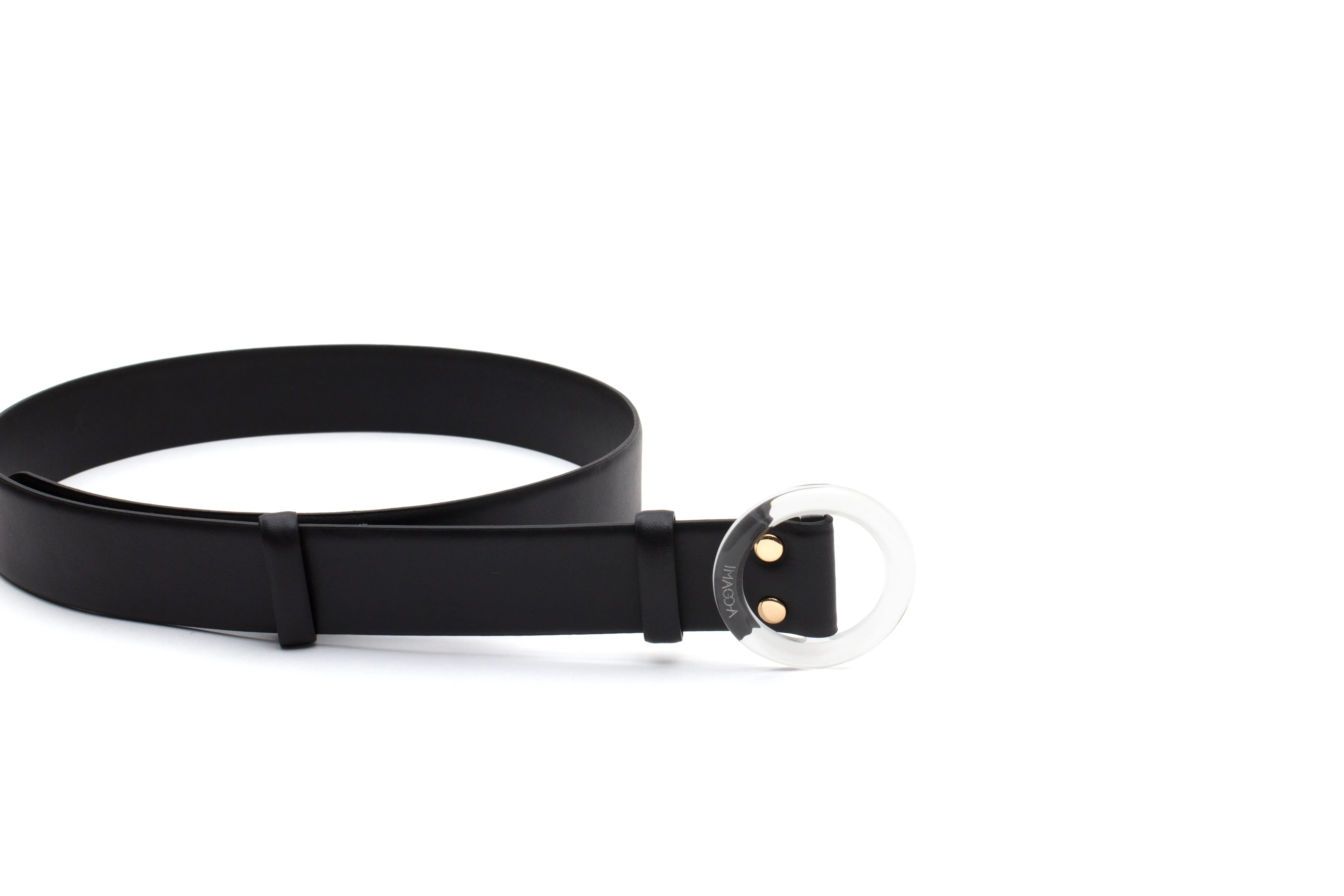 Nº46 Lucite Buckle Belt - Noir