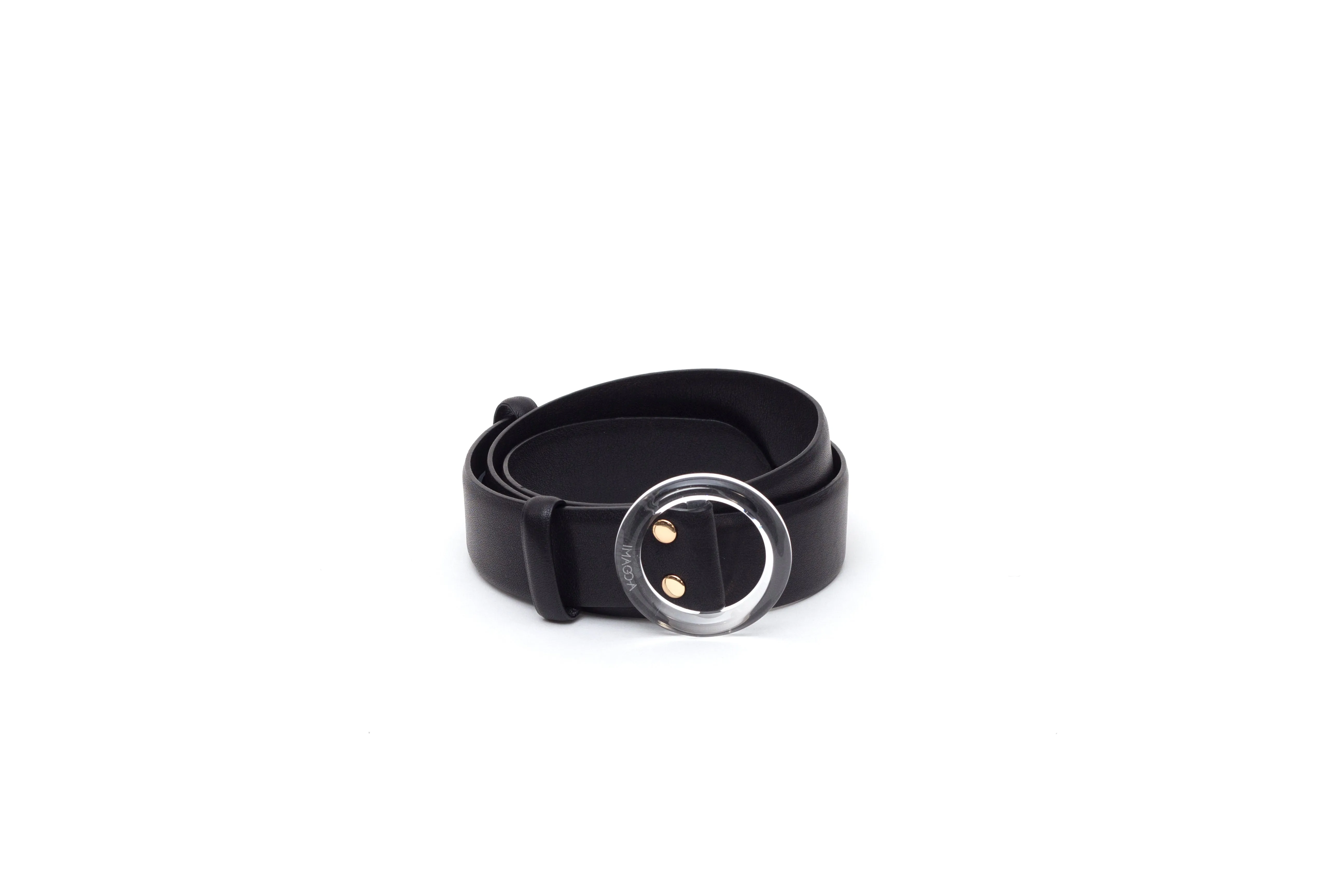Nº46 Lucite Buckle Belt - Noir