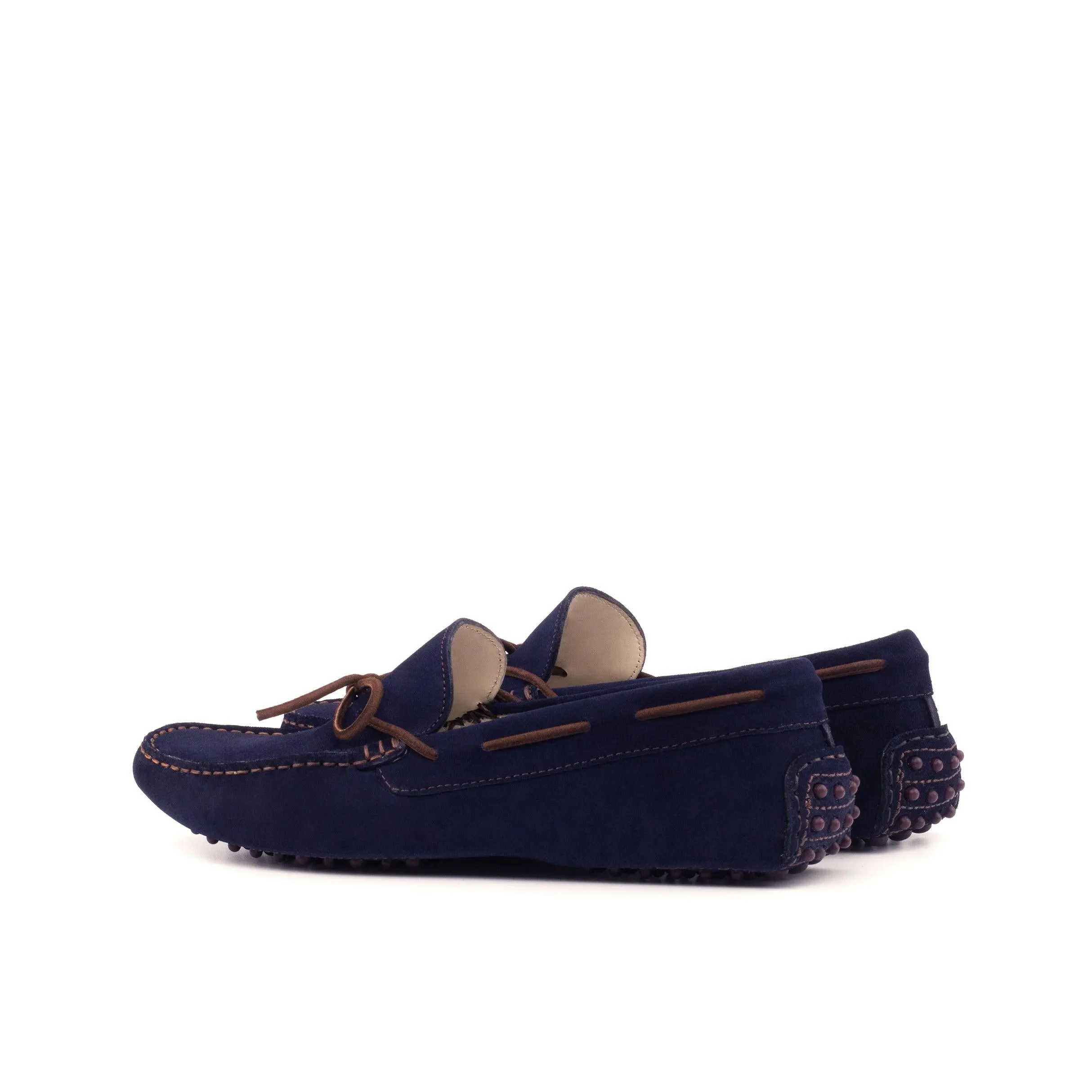 Navy & Dark Brown Suede Drivers Loafer