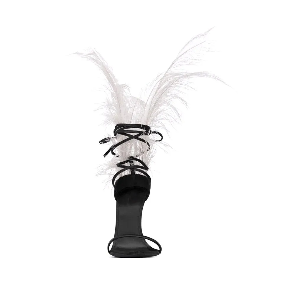 New Feather Sandals Party Shoes
