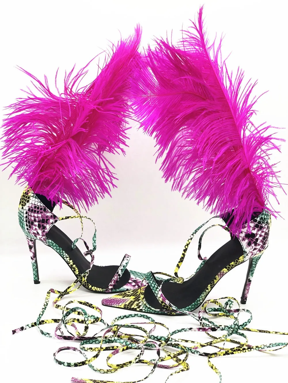New Feather Sandals Party Shoes