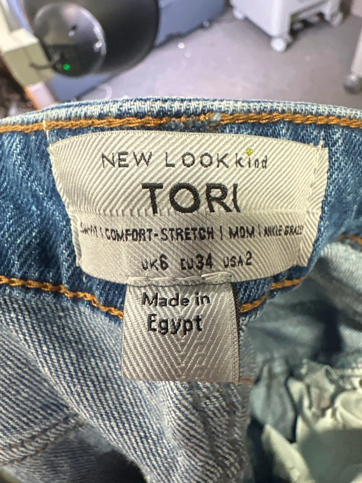 New Look Blue Beverley Mom Jean UK 6