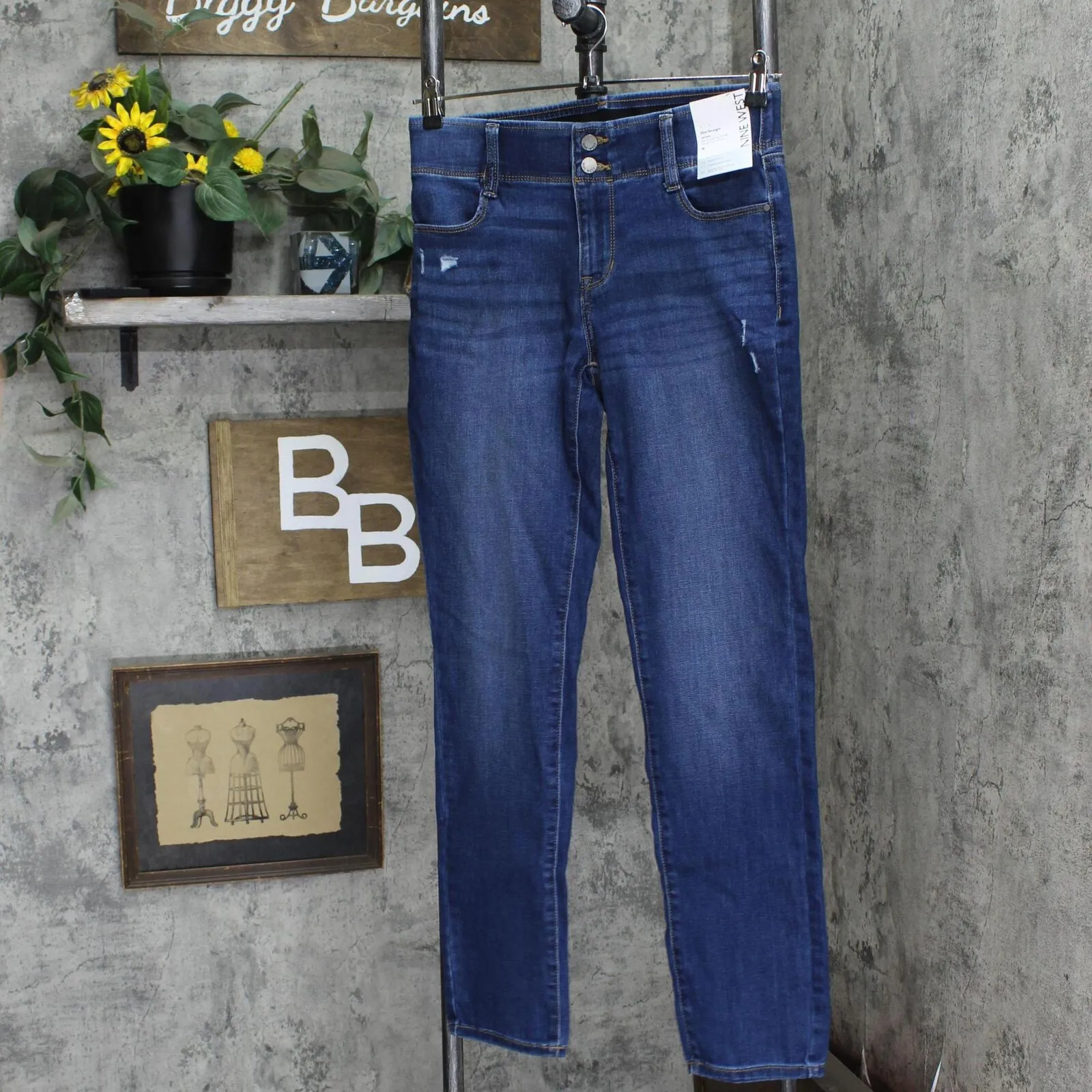 Nine West Women's Tummy-Control Slim Straight Jeans WW12D001RR