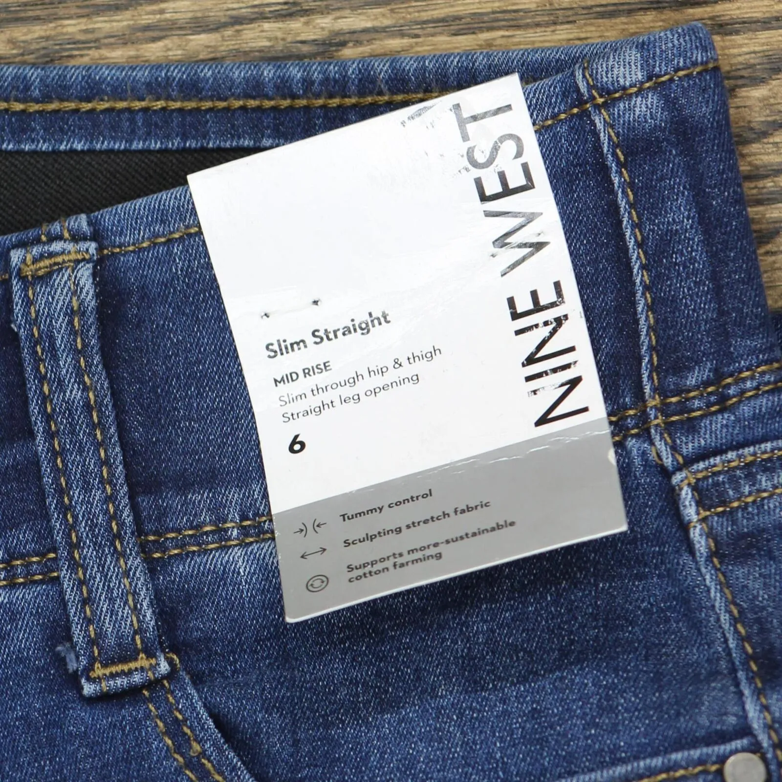 Nine West Women's Tummy-Control Slim Straight Jeans WW12D001RR