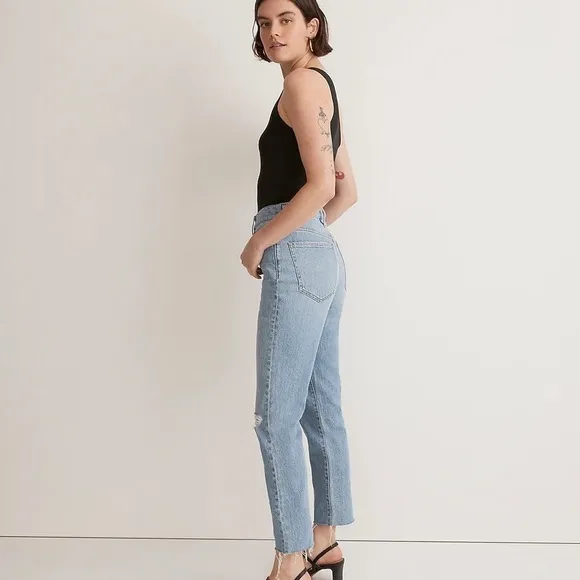 NWT Madewell The Perfect Vintage Jean in Bradwell Wash: Ripped Edition 27 NJ175