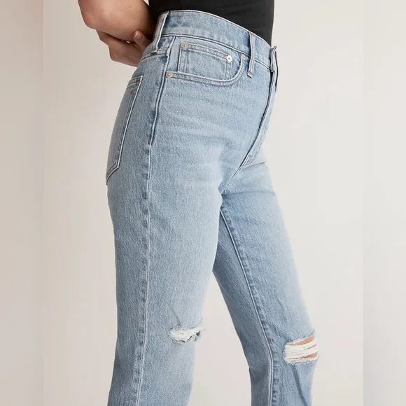 NWT Madewell The Perfect Vintage Jean in Bradwell Wash: Ripped Edition 27 NJ175
