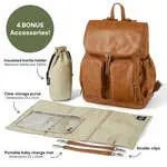 OiOi - Signature Nappy Backpack - Tan Vegan Leather