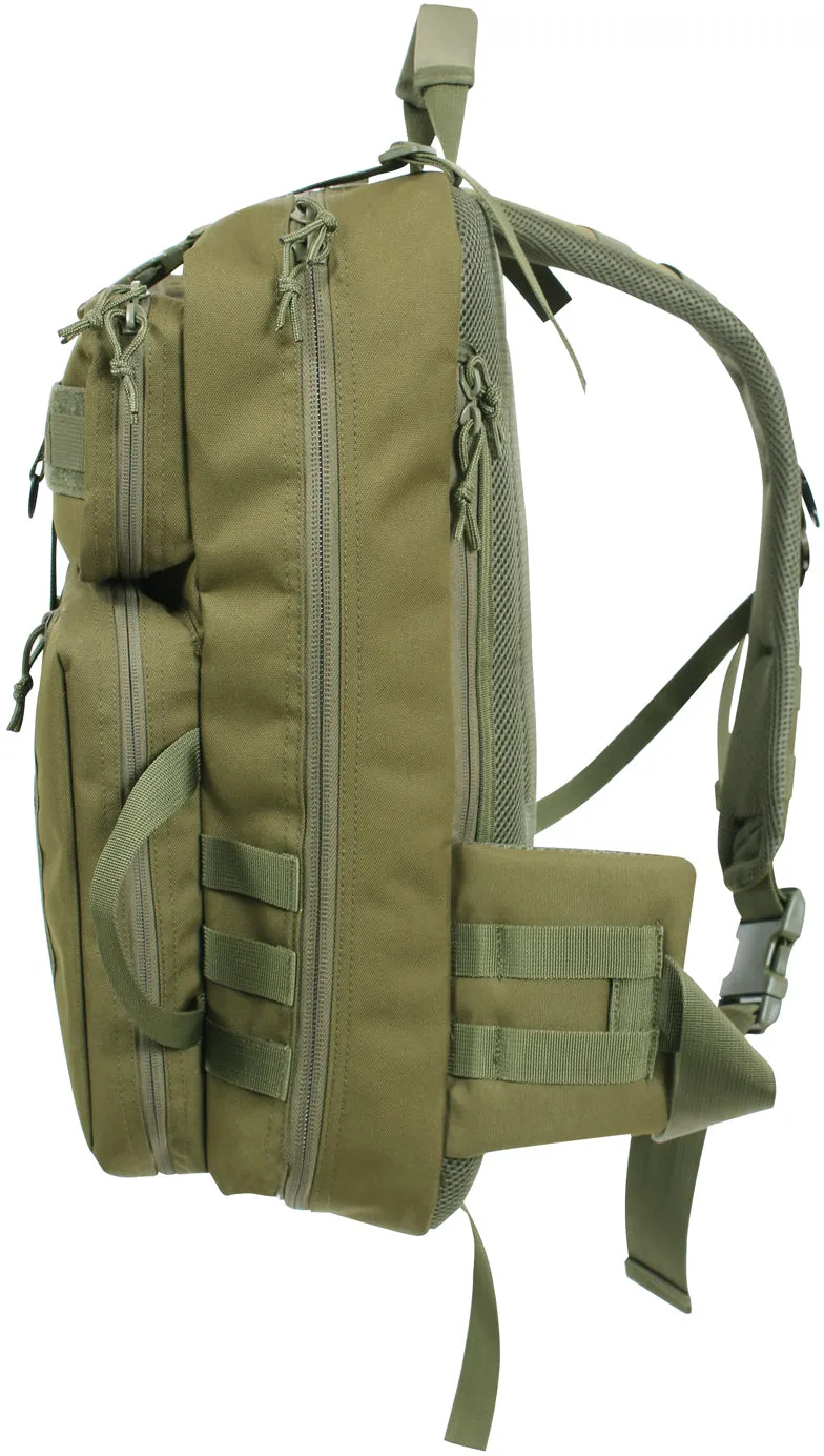 Olive Drab Tactical Sling Transport Pack Crossbody Bag Army MOLLE Strap Concealed Carry CCW
