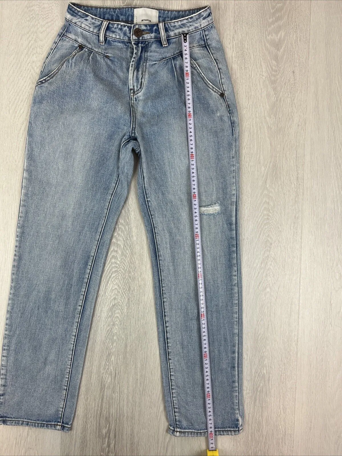 One Teaspoon Womens Blue Ligh Wash Denim Mom Jeans Size 26