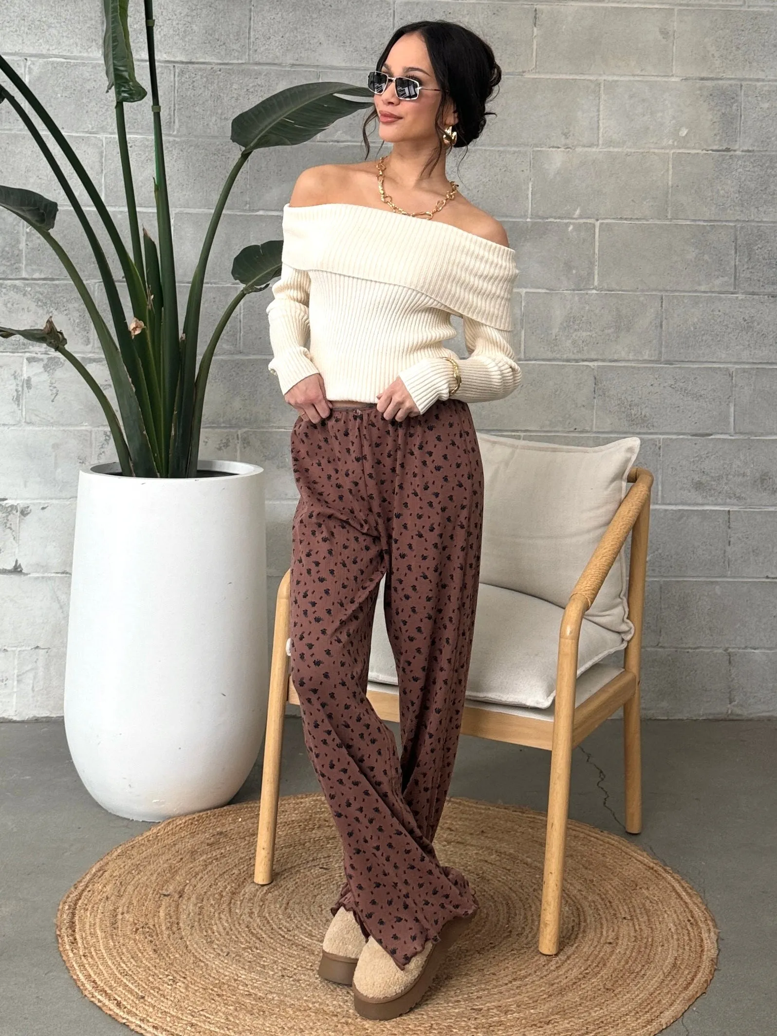 ONLY Katia Off Shoulder Knit Sweater