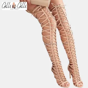 Over Knee Gladiator High Heel