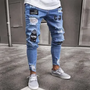 'Patchwork' Ripped Jeans