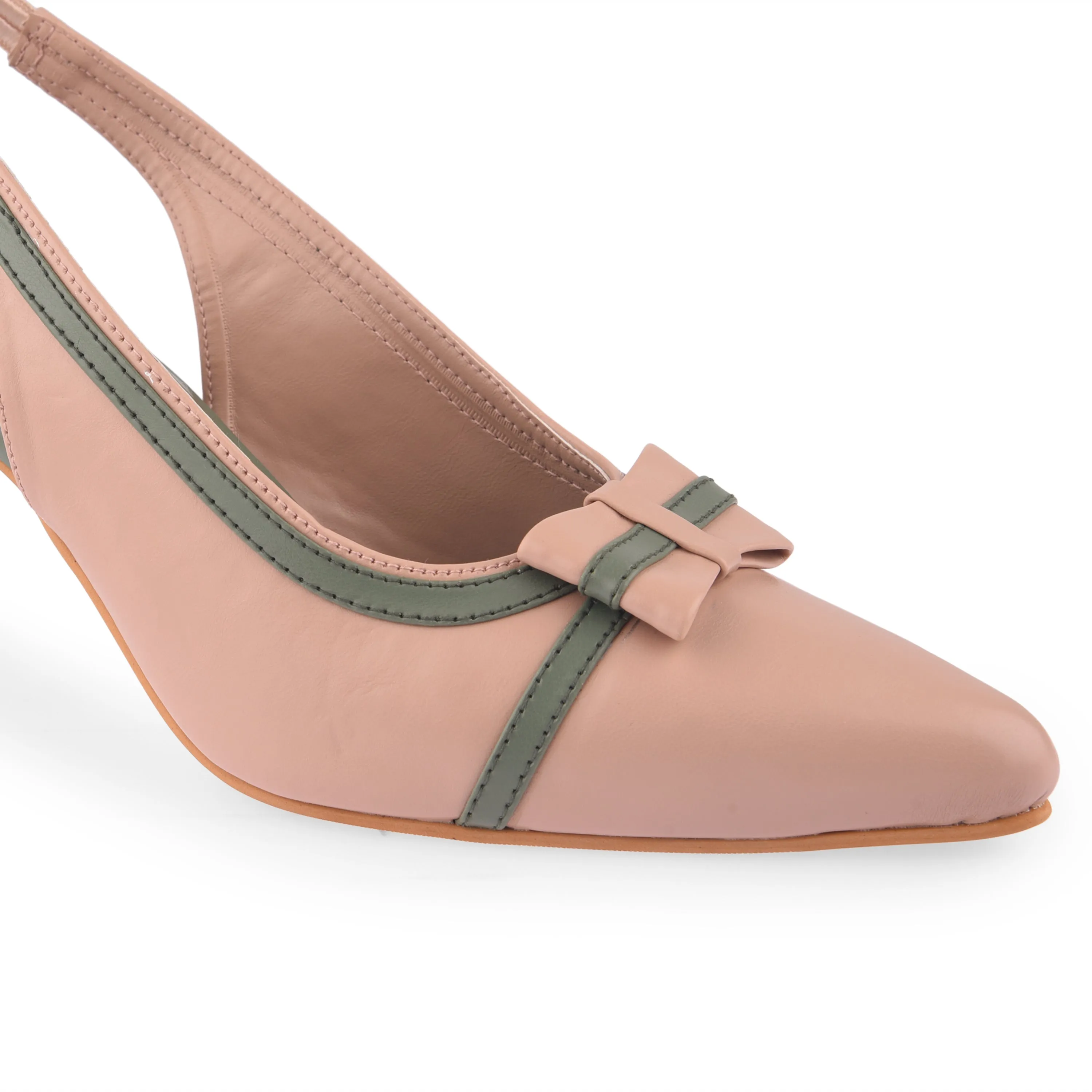Peach Bow Heels