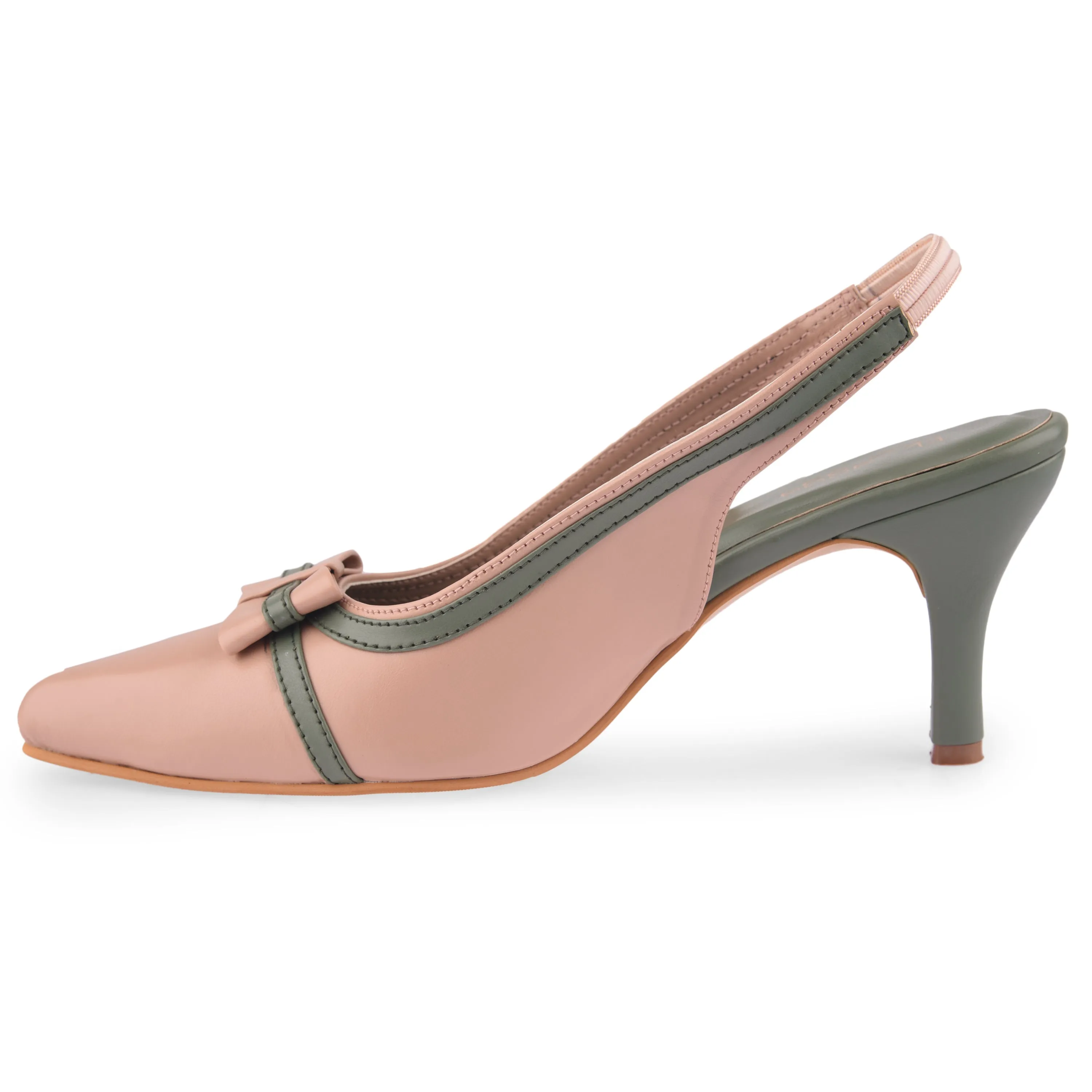 Peach Bow Heels