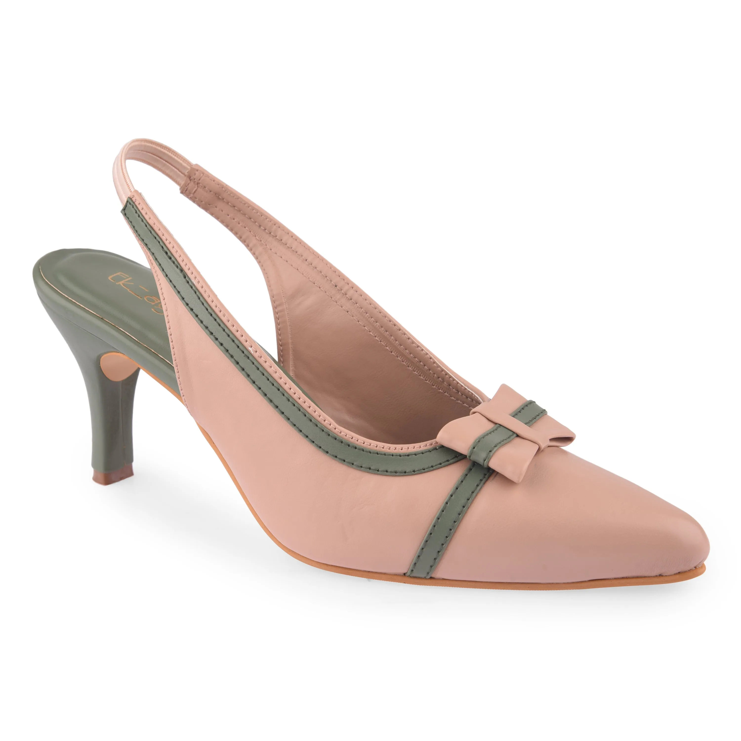 Peach Bow Heels