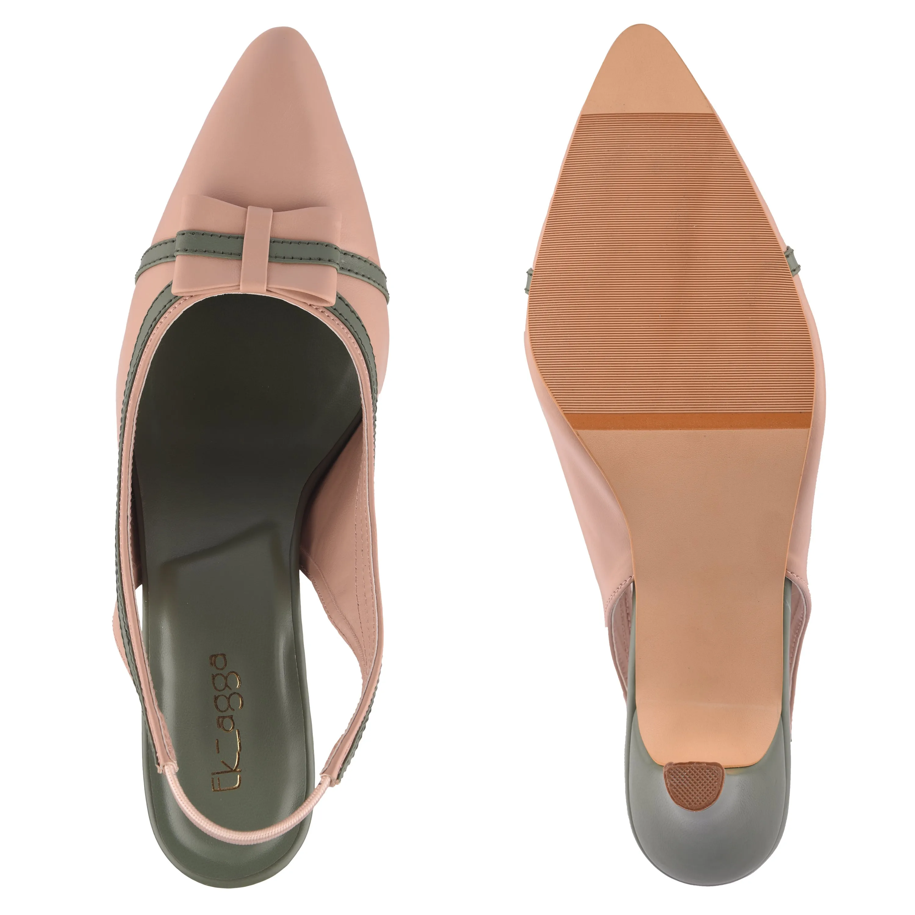 Peach Bow Heels