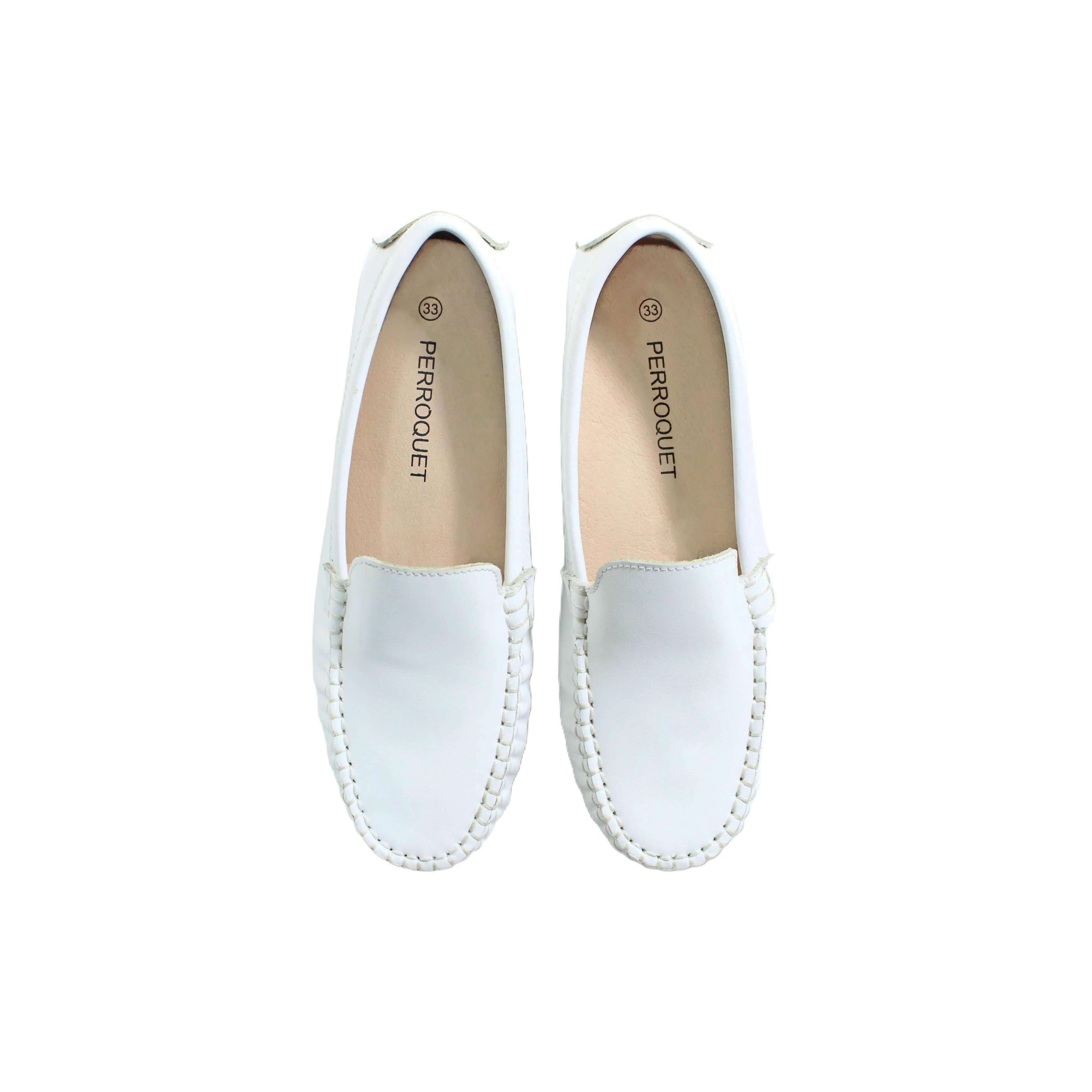 Perroquet Shoes Leather Loafers - White